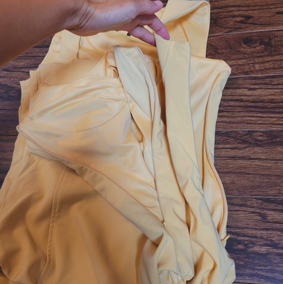 Zara NEW Yellow V-Neck Bodysuit Snap Button Tie Sleeveless Zipper Side NWOT XS/M - Picture 15 of 15